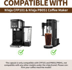 2 Pack Reusable Pods for Ninja Dual Brew Coffee Maker, Stainless Steel Reusable K Pod Permanent K Cups Filters Coffee Accessories Compatible with Ninja CFP101 & Ninja PB051 Coffee Maker