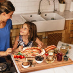 20" XL Extra Large Wooden Cutting Boards for Kitchen Charcuterie Boards Hardwood Solid Chopping Board Big Acacia Wood Cutting Board Meat Serving Cheese Board Thick Butcher Block Turkey Carving Board