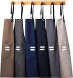 Lisianthus 2 Pack Adjustable Bib Aprons for Women with Pockets, Men's Kitchen Cooking Apron