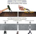 50 PCS Black Eye Screw Hooks for Hanging Heavy Duty with Safety Buckle.Metal Ceiling Hooks for Hanging Plants Cup Wind Chime Bird Feeders Patio Lights at Indoor&Outdoor