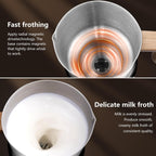 AMZCHEF 8-IN-1 Milk Frother and Steamer 550 Watts, 21 oz Split Stainless Steel Automatic Steamer, Milk's Warmer for Latte, Cappuccino, Hot and Cold Froth, Heated Milk, Hot Chocolate, Baby Food silver