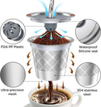 Reusable k Cup Coffee Filters,Universal stainless steel Refillable k Cups Filter Use for K 2.0 and 1.0 Coffee Makers-brewers (2)