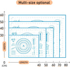 Silicone Pastry Mat with Measurement, Baking Mat for Fondant, Rolling Dough, Pie Crust, Pizza and Cookies, Fondant Mat,16" x 24", Blue