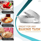 Mini Pie Tins 2.9 Inch - 200 Pack Disposable Aluminum Foil Pie Pans | Durable, Lightweight & Stackable for Oven & Freezer | Great for Tarts, Baking, Meal Prep, Catering, Takeout, Parties, and Desserts