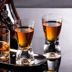 KAMMAK Shot Glasses Set of 2, 70ml/2.3oz Clear Espresso Shot Glass with Heavy Base for Bar Restaurants Home, Small Whiskey Shot Glass for Vodka, Whiskey, Tequila, Spirits & Liquors