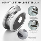 1 Gallon Glass Pitcher with Lid and Spout, Water Jug, 4000ML Carafe for Hot/Cold Water, Large Iced Tea Pitcher for Coffee, Juice and Homemade Beverage