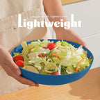 Homienly Wheat Straw Bowls, Salad Bowls, Serving Bowls for Kitchen, Camping, Picnic, Fruit, 60 OZ Large Capacity, Microwave and Dishwasher Safe, Set of 2 (Blue)