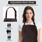 Kitchen Bib Apron for Women Men with Pockets Chef Art Aprons for Cooking Painting Pottery Ceramics