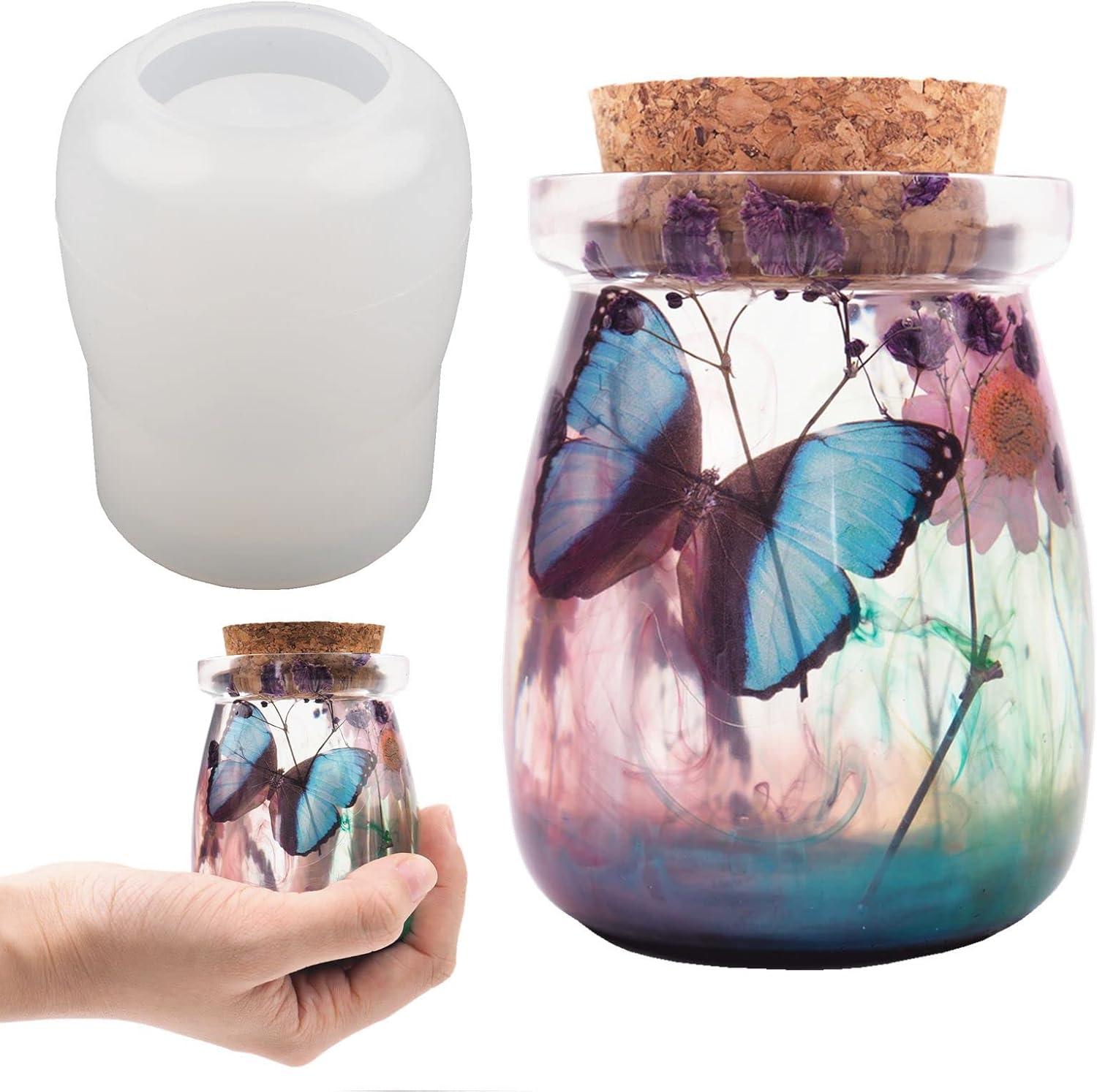 Silicone Jar Mold - Multi-Purpose Soap, Candle, Coffee Cup & Resin Mold