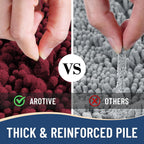 Arotive Luxury Chenille Bathroom Rug Mat, Extra Soft Thick Absorbent Shaggy Bath Rugs, Non-Slip Machine Wash Dry, Plush Bath Mats for Bathroom, Shower and Tub, 47x24, Burgundy