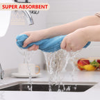 Kitinjoy 100% Cotton Waffle Weave Kitchen Towels (13 X 28 Inches, Sky Blue), 4-Pack Super Soft and Absorbent Dish Towels for Drying Dishes, Kitchen Hand Towels