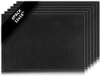 6 Pcs Bar Mats for Countertop 18 x 12 Inch Rubber Silicone Drying Coffee Non Slip Mat for Bartending Home Cocktail Bars Restaurants (Black)