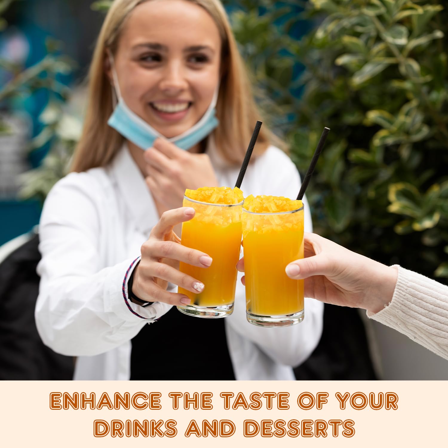 Fanale Coconut Jelly Topping nata de coco for Bubble Tea 8.3 lb | Mango Jelly | for Boba Tea, Smoothies, Slushes, Desserts | 8.3 pound (Pack of 4) | JEL003-CS