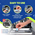 True Fresh Dishwasher Cleaner & Deodorizer Tablets 18-Pack, 20g Each - Powerful Limescale & Odor Removal - Deep Clean for Sparkling Dishwashers - Safe, Effective, and Compatible with All Models