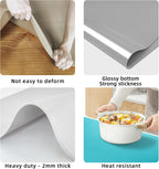 KVK 43.3×25.6in Silicone Mats for Kitchen Counter - Extra Large Silicone Mat Heat Resistant - Glossy Bottom Non Slip - Universal Painting Craft Resin Mat Table Countertop Protector, Camel