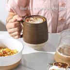 Hasense 20oz Coffee Mug, Ceramic Coffee Cup With Handle for Dad, Large Latte Cup for Tea, Coffee, Cocoa, Dishwasher and Microwave Safe, 1 PCS(Brown)