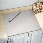Stainless Steel Cutting Board with Lip 31.5" L X 22.8" W Large Cutting Board Metal Baking Board Non Stick Thick Board with Rolling Pin for Meat Fruits Vegetables Bread and Baking