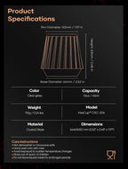 Cocinare Espresso Cups Set of 2, Crystal Clear Espresso Shot Glasses, Ideal Small Demitasse Cups for Pour Over Coffee Maker and Cortado, Essential Coffee Bar Accessories, Gift for Lovers, 1.5 OZ