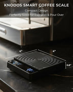 Smart Coffee Scale – Easy Use Digital Espresso Scale with Timer, Auto Tare & Flow Rate Indicator – Compact Rechargeable Weight Scale for Drip Coffee, Pour Over & Matcha