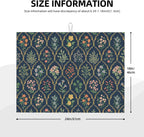 2Pcs Dish Drying Mats Faucet Mats Sets Large Size Coffee Mats Sink Faucet Mat Splash Guard for Kitchen Counter Bathroom Sink Coffee Bar Kitchen Decor (Vintage Flowers, 18"x24" 15" x 5.5"Set)