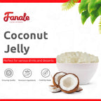Fanale Coconut Jelly Topping nata de coco for Bubble Tea 400 g | Coconut Flavor Jelly | for Boba Tea, Smoothies, Slushes, Desserts 400g