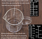 Ackers Mirror Scale Glass Measuring Cup-[Insulated handle | V-Shaped Spout]-Made of High Borosilicate Glass Measuring Cup for Kitchen or Restaurant, Easy to Read, 250 ML (8 Oz, 1 Cup)