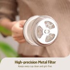 Hazel Quinn French Press Coffee Maker, 450ml/15oz, Heat-Resistant Borosilicate Glass, 304 Stainless Steel, BPA-Free, Easy to Clean, Precision Filtration for Coffee & Tea, Ideal for Home, Travel