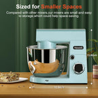 HOWORK Stand Mixer,10+p Speeds With 5.5QT Stainless Steel Bowl,Dough Hook, Wire Whip & Beater,for Most Home Cooks,Blue