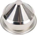 58mm High Extraction Filter Basket, Cone Shaped Precise Extraction Micro Sieve Filter Basket 304 Stainless Steel for Home, Coffee Shop Commercial Use