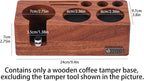 Espresso Tamping Station(58MM) Walnut wood,Espresso Coffee Anti-pressure Pad Stand, Espresso Station,Coffee Tamper Station Organizer for Countertop