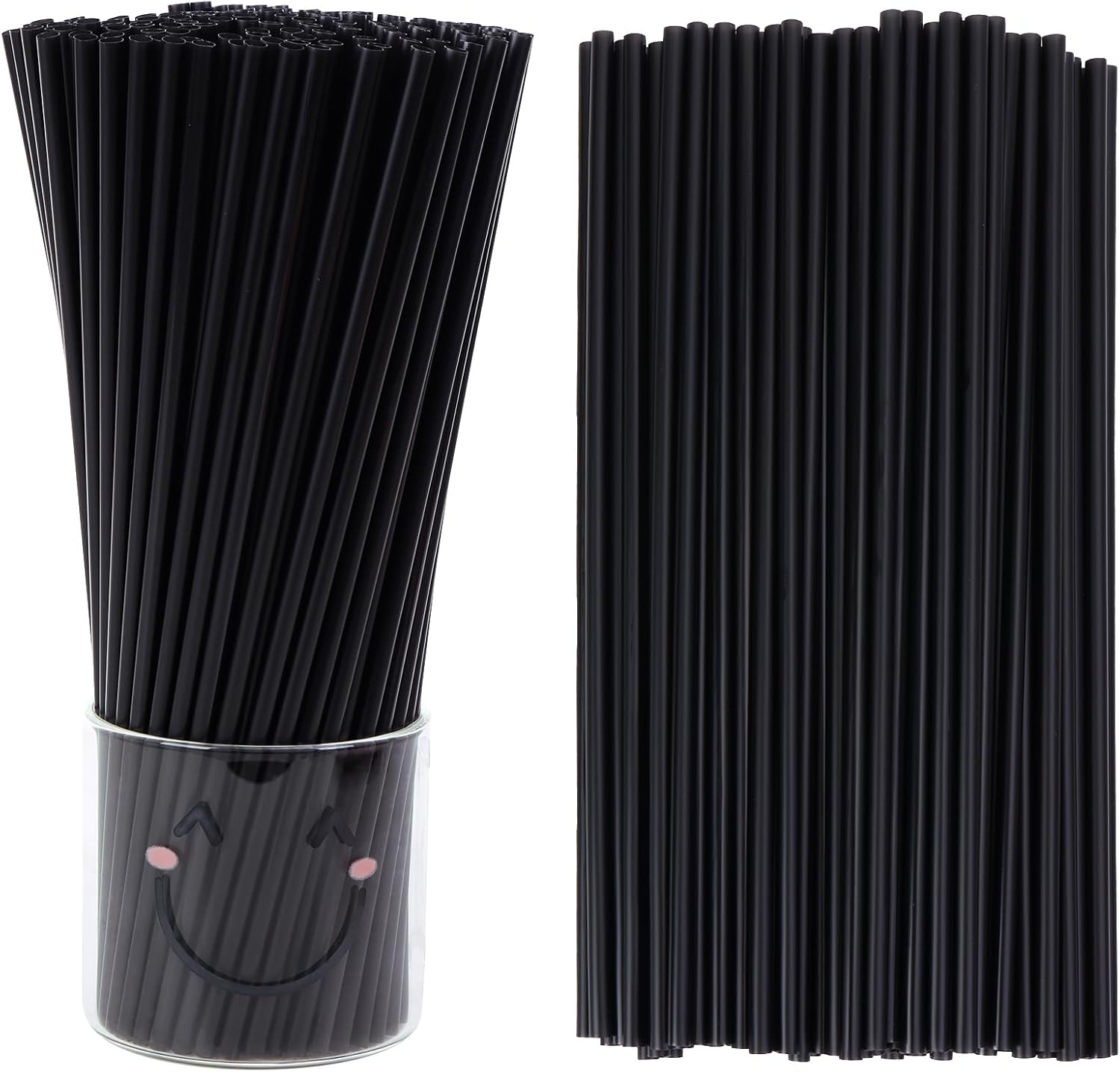 Tomnk 500pcs Straws Disposable, 10.3 Inches Plastic Straws, Plastic Drinking Straws for Tumblers and Ice Coffee