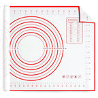 15.7x23.4 Pizza Mats for Rolling Dough - Stain-Proof Large Silicone Baking Mat with Measurements, Non-Stick Baking Rolling Mat - Heat Resistant Kneading Dough Sheet for Bread, Pizza, Pasta & Pie