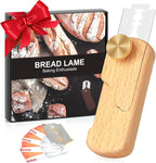 Bread Lame,Magnetic Wooden Dough Scoring Tool,Hand Crafted Sourdough Lame Scoring Tool for Sourdough Bread Baking with 5 Razor Blades