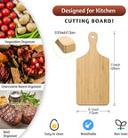 Lounsweer 6 Pcs Thicken Cutting Board Bulk Wood Board for Chopping Serving Charcuterie Material for Laser Engraving Mother' Day Wedding Housewarming Gift(Bamboo,11 x 5 Inches)