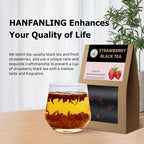 HANFANGLING Strawberry Black Tea, 100% Natural Loose Leaf, Blend Of Strawberry Fruit And Black Tea Aroma