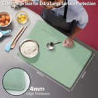 24"X16" Silicone Baking Mat Extra Large Non-stick Pastry Mat with High Edge, Dough Rolling Board for Pastry, Macarons, Pies, Bread, Cookies, Pizza, Fondant, Pasta, Food Grade Silicone Baking Supplies