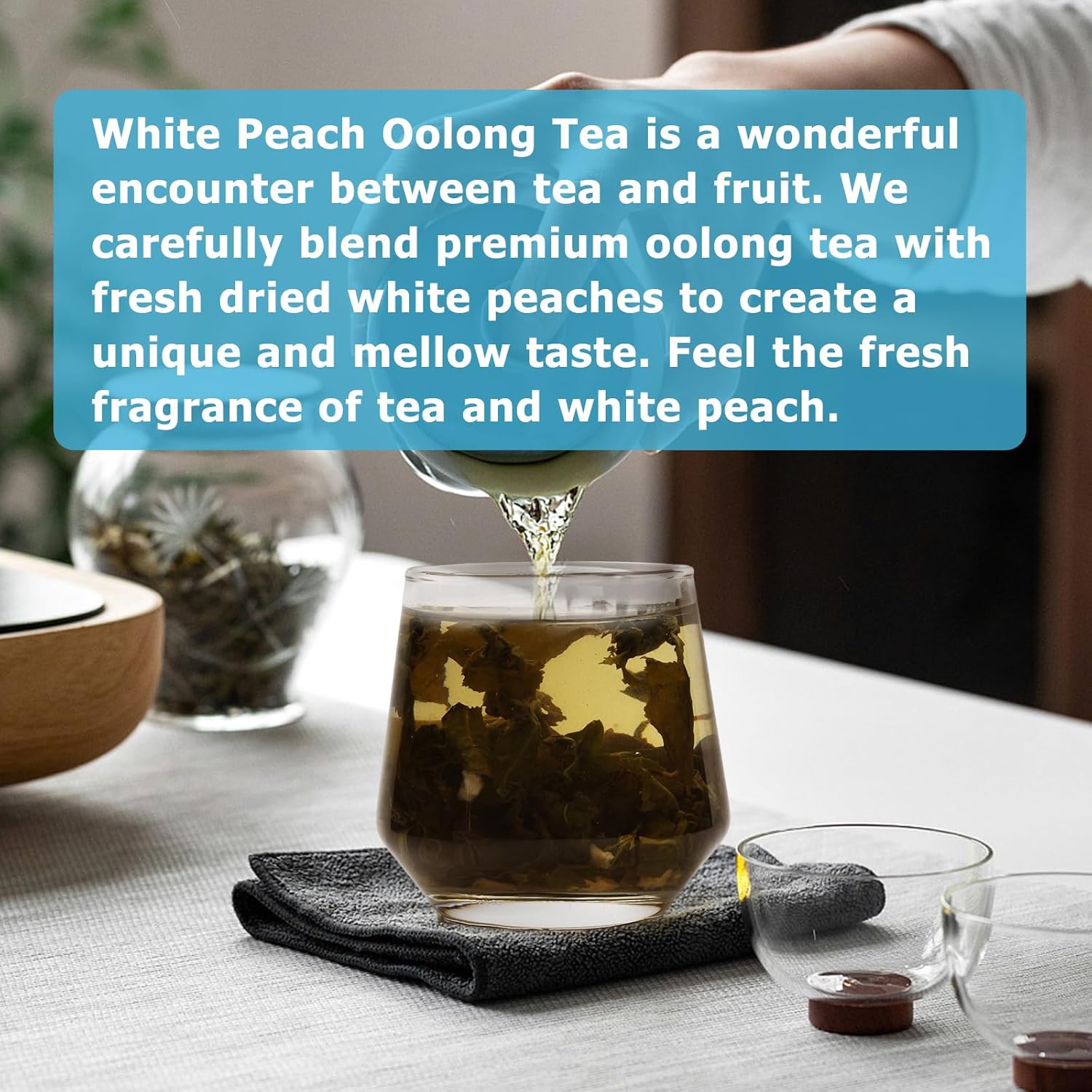 HANFANGLING White Peach Oolong Tea, 2PCS, Refreshing, Fresh Sweetness of White Peach and Aromatic Taste of Oolong Tea