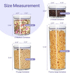 Food Airtight Containers storage with Lids 6 Pack One Button Open/POP UP/Kitchen Storage Organization for Coffee Tea Brown Sugar Cereals 350ml/700ml/950ml/1800ml