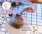 Measure Glass -[Insulated handle | V-Shaped Spout]-Made of High Borosilicate Glass Measuring for Kitchen or Restaurant, Easy to Read, 120 ML (4 Oz)