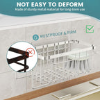 StorageRight 4-in-1 Sponge Holder for Kitchen Sink, Kitchen Organizers and Storage with Adhesive Hook & Suction Cups, Rustproof Sink Caddy for Kitchen Decor, Kitchen Sink Organizer - Silver