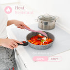 Silicone Rice Paddle Set – 2-Piece Set of Spoon Spatulas for Non-Stick Cookware – Kitchen Tools and Accessories with Comfortable Handles, Heat-Resistant Utensils for Cooking and Baking – Pastel Pink