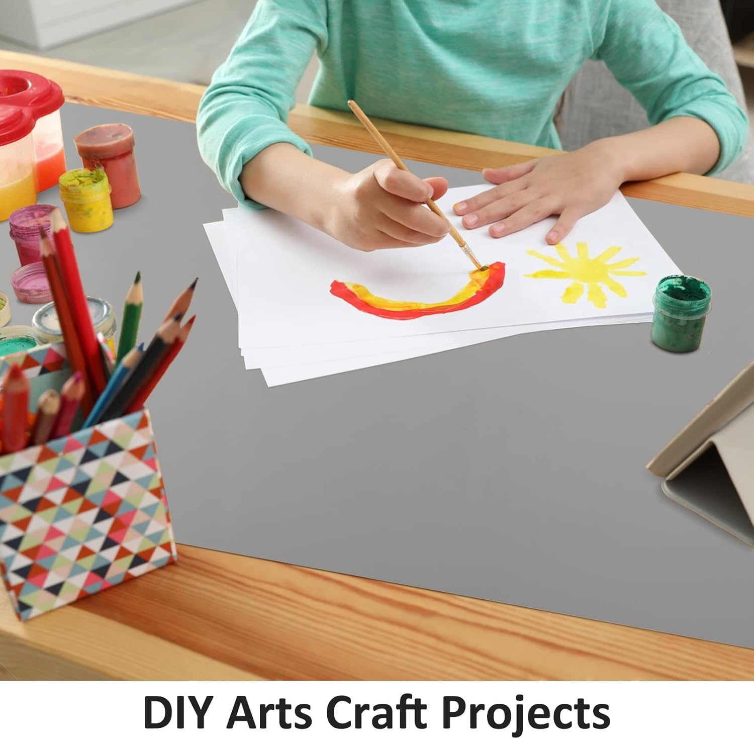 Silicone Mat Heat Resistant Mats for Countertop, Multipurpose Large Silicone Mats for Crafts Kitchen Workbench Size 36x24 inches Thick 2mm,Rolled Package,Grey