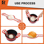 Cook's Aid 2 Pcs Silicone Bread Sling for Dutch Oven, Non-Stick Bread Baking Mat Set, Reusable Sourdough Bread Sling with Long Handles for Easier Transfer for Dough