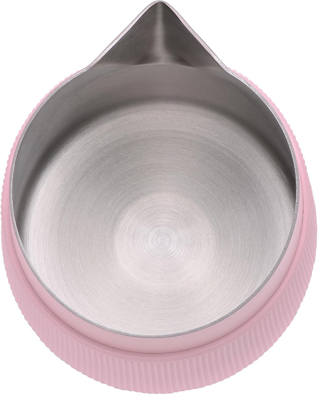 Normcore Handleless Milk Frothing Jug, Milk Pitcher 20.3 oz, Milk Frother Steamer Cup Stainless Steel Espresso Cup, Sharp Spout, Pink, 600 ml