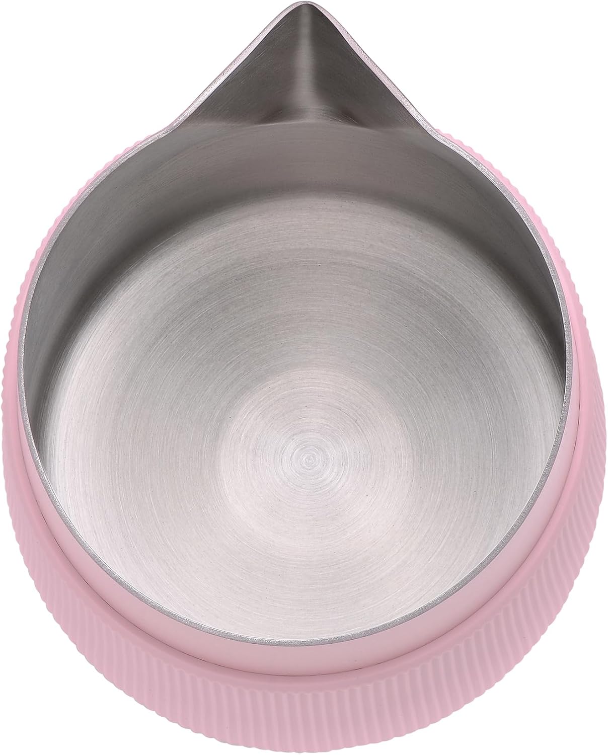 Normcore Handleless Milk Frothing Jug, Milk Pitcher 20.3 oz, Milk Frother Steamer Cup Stainless Steel Espresso Cup, Sharp Spout, Pink, 600 ml