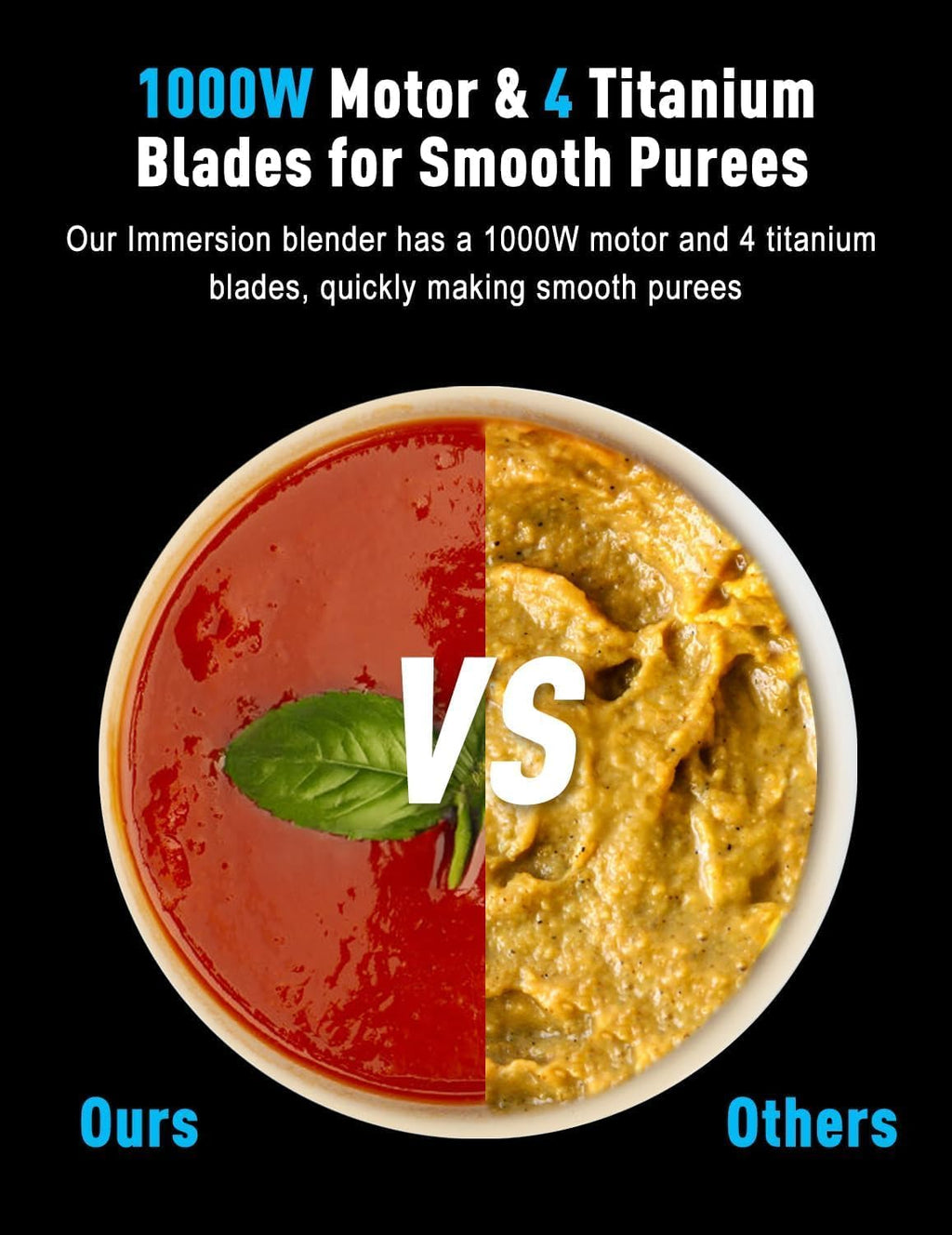 Powerful Immersion Blender handheld, 2025 New Update Hand Blender, Scratch-Resistant Corded Hand Mixer with Heavy-Duty Copper Brushless Motor and Gift Box Red