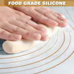 Silicone Pastry Mat Extra Thick Large Non Stick Baking Supplies Kitchen Counter Cooking Rolling Dough Sheet Pie Crust Sourdough Bread Oven Liner with Measurement (XL-20''(W)*28''(L), 3#Gold)