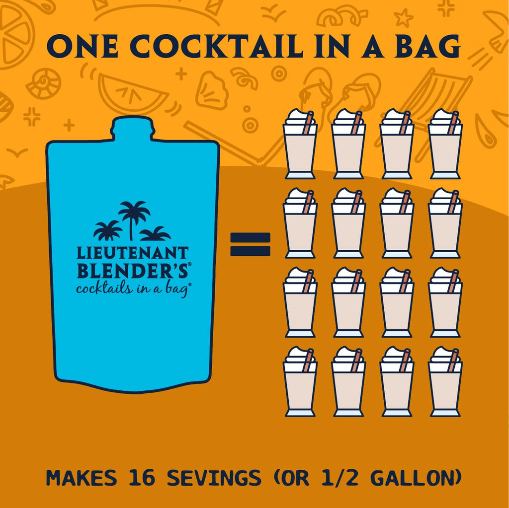 Lt. Blender's Pumpkin Spice in a Bag Cocktail Mixer - Each Bag Makes 1/2 Gallon of Cocktails - Add Alcohol or make as a Mocktail (Pack of 3)