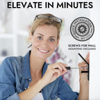 RTZEN Wall Mount Hook Set - Wrought Iron Decorative Rustic Metal Coat Hooks for Hanging - Handcrafted Classic Farmhouse Wall Mounted Black Hooks for Towel Robe or Hat Hanging - 3 Pack