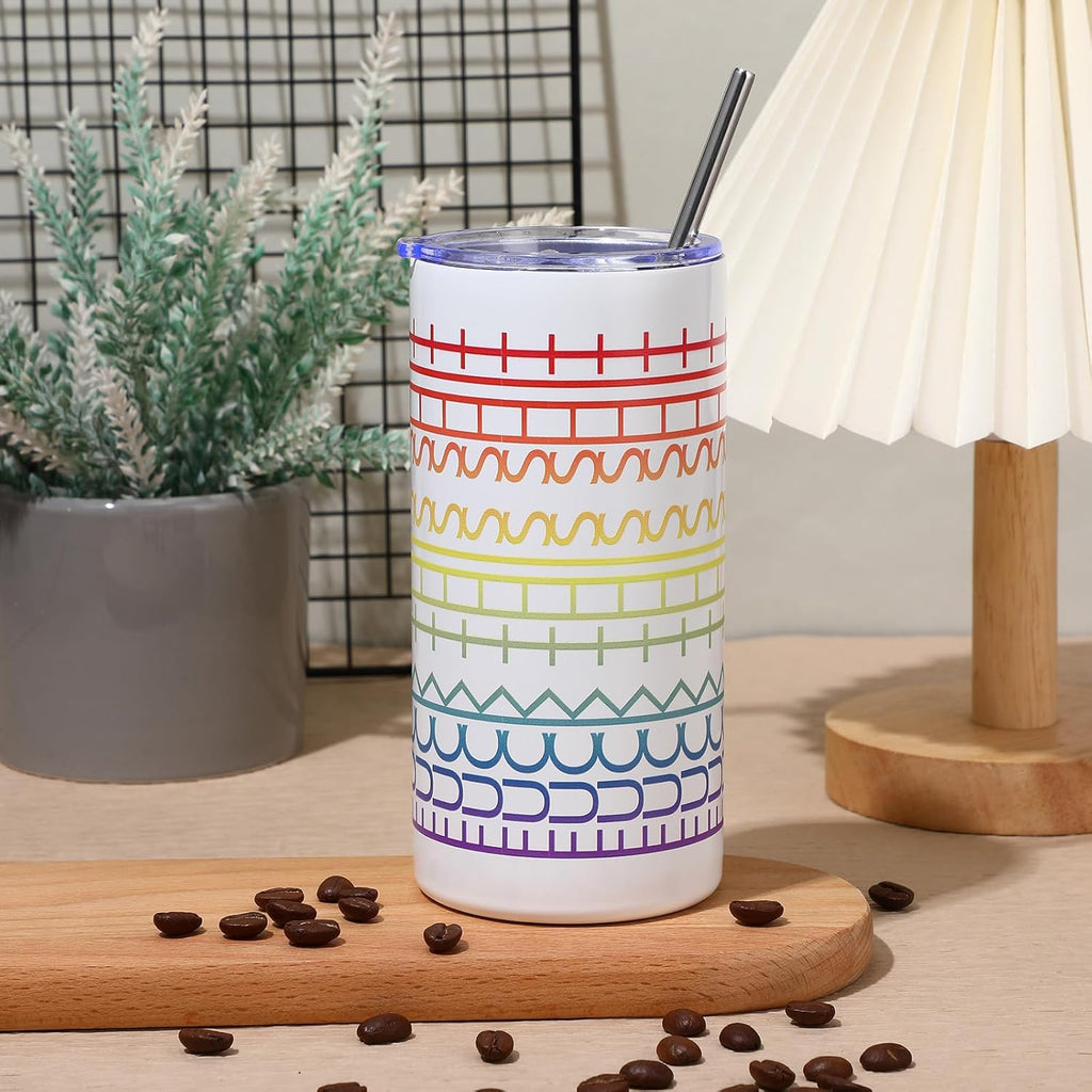 Geiserailie Hidden Message Tumbler Coffee Travel Insulated Mug Skinny Tumbler with Lid and Straw Gift Cup for Bestie Friend Coworker(16 oz)